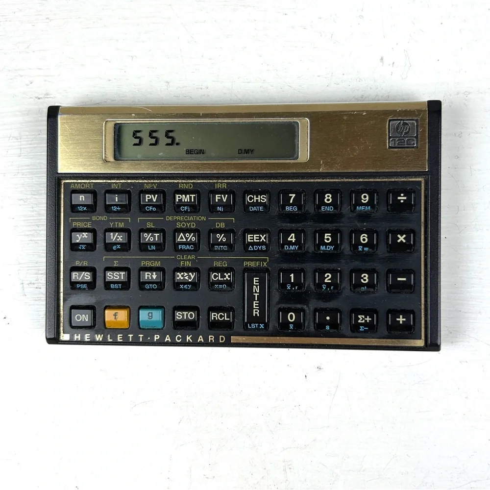 HP Vintage Calculator with Case